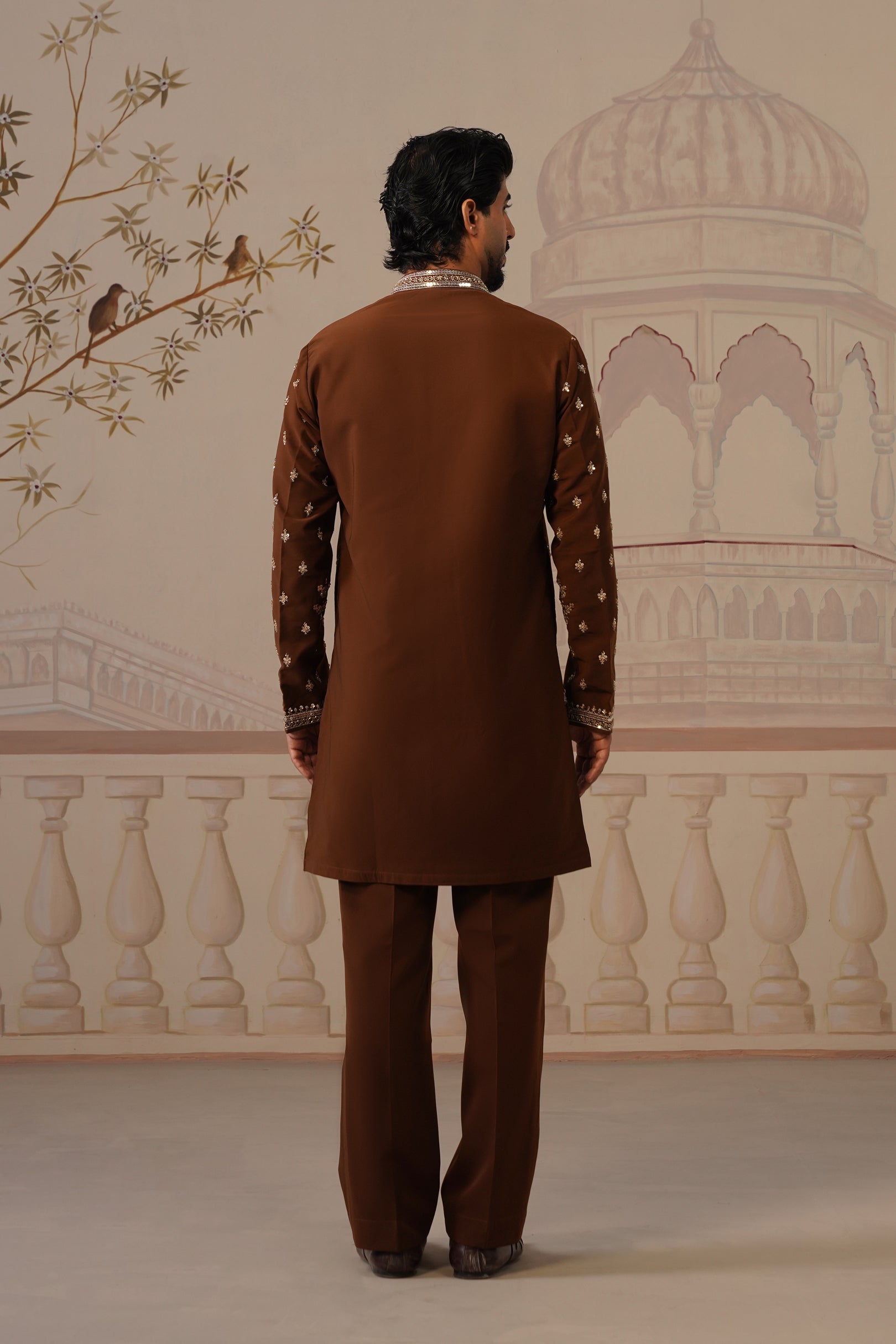 Mehfil Royal Brown Kurta Set with Dupatta
