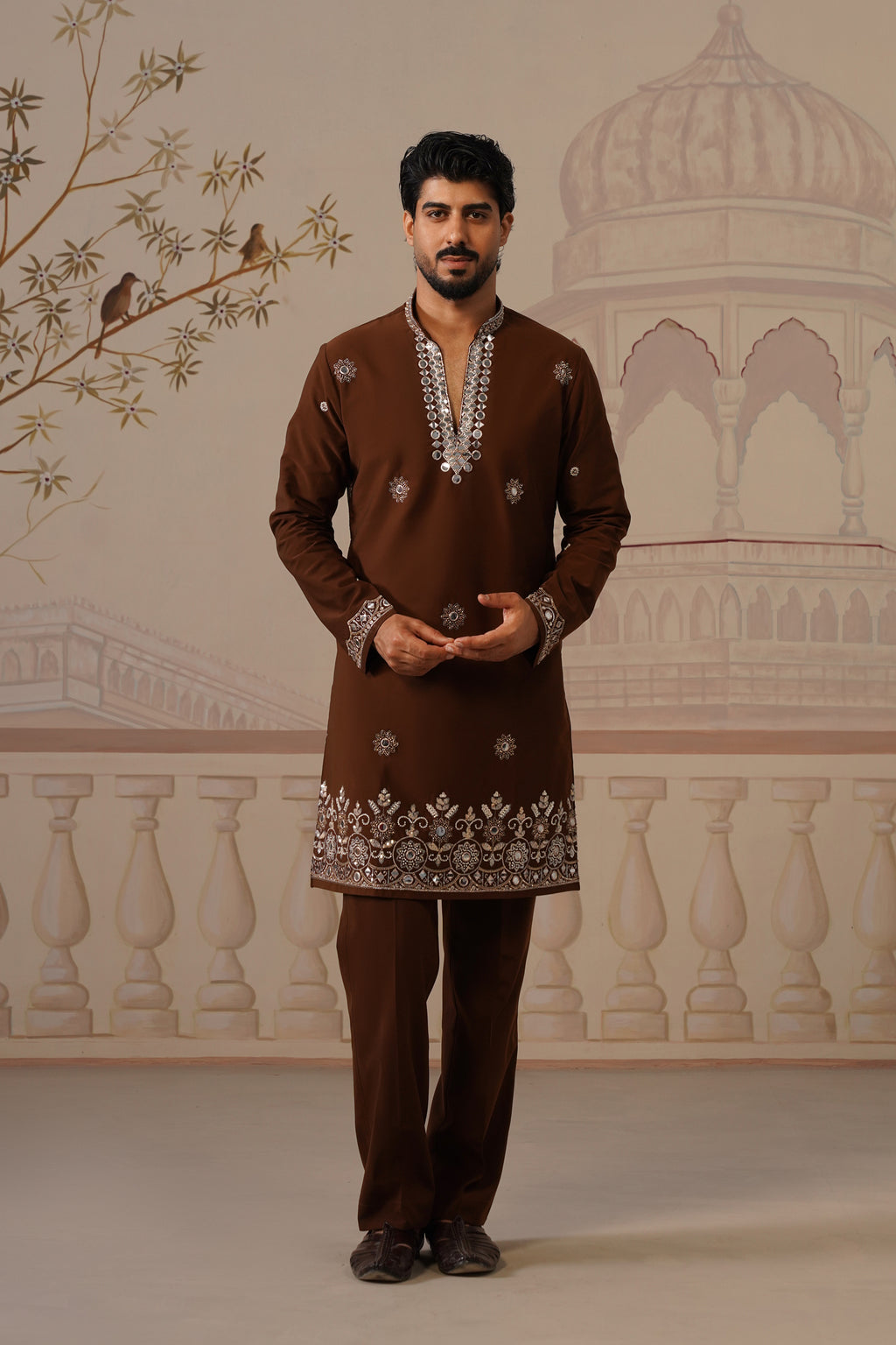 Mehar Royal Brown Kurta Set with Dupatta