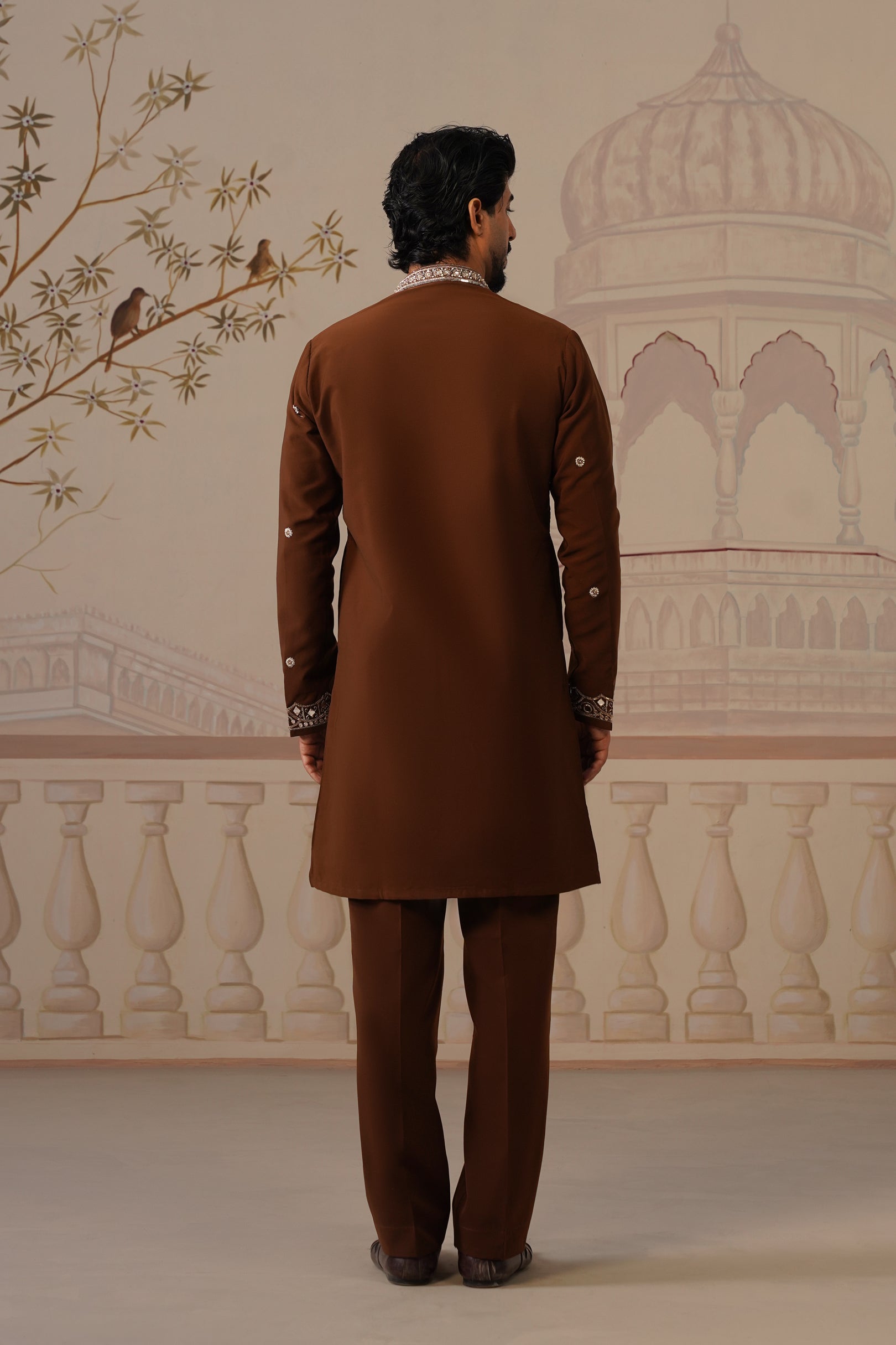 Mehar Royal Brown Kurta Set with Dupatta