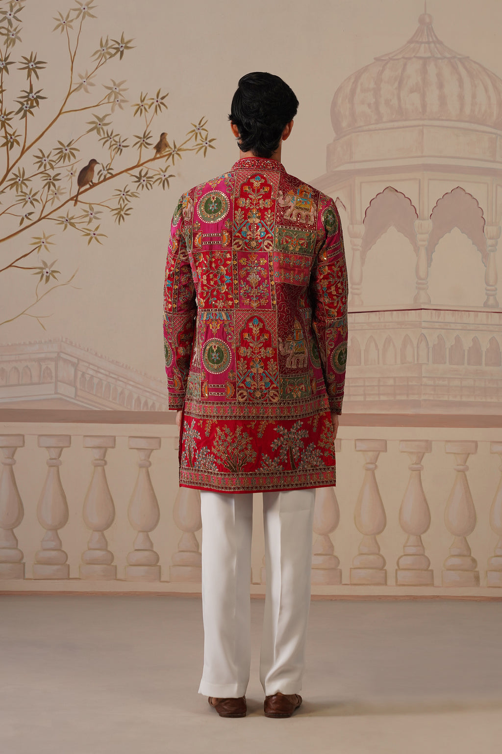 Gulzar Hand Embroidered V-Neck Kurta with Trouser