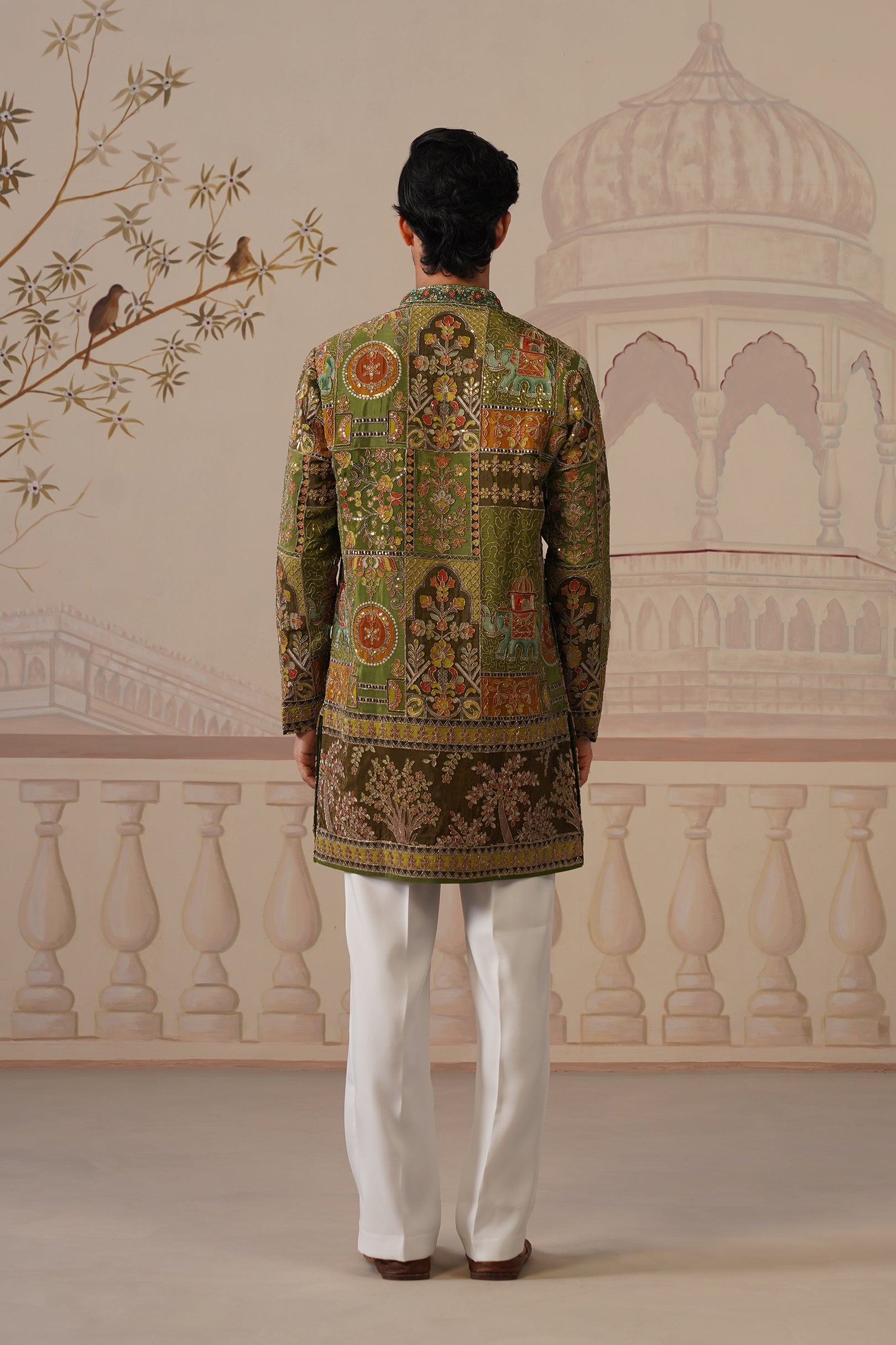 Gulshan Hand Embroidered V-Neck Kurta with Trouser