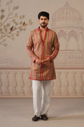 Rang Mahal Multicolor Hand Embroidered V-Neck Kurta Set