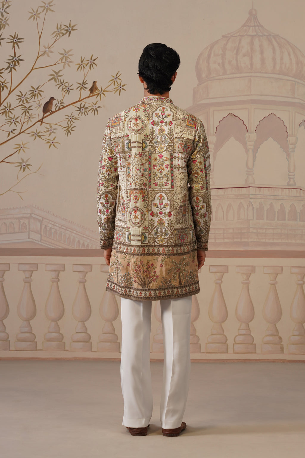 Gulfam Hand Embroidered V-Neck Kurta with Trouser
