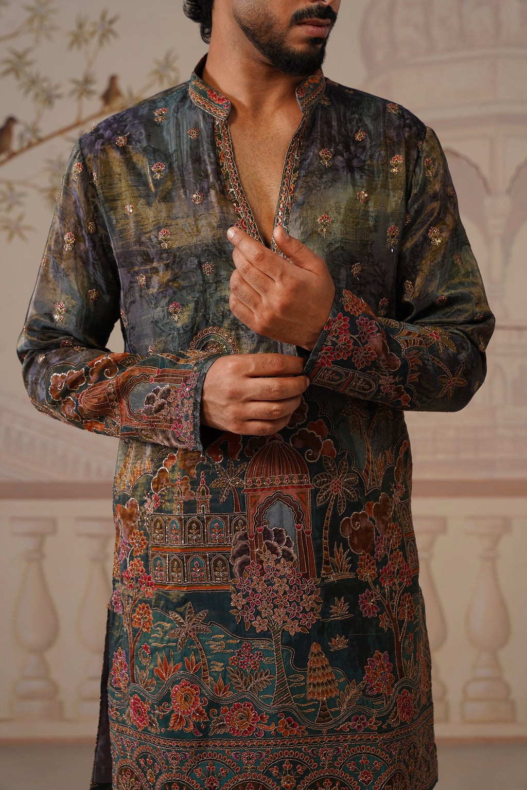 Neel V-Neck Short Kurta with Trouser