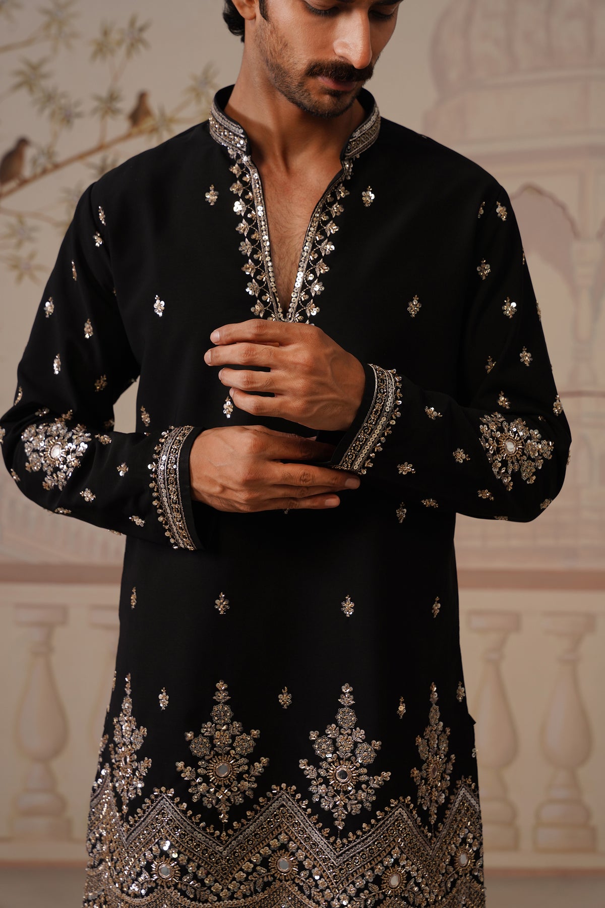 Mehfil Black Kurta Set with Dupatta