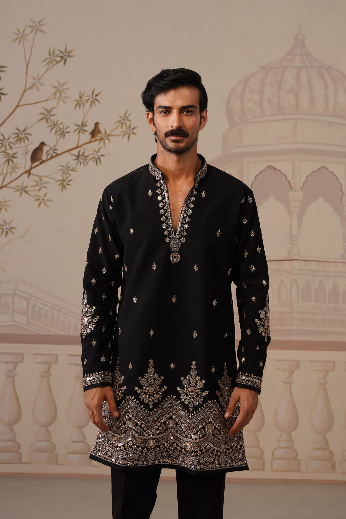 Mehfil Black Kurta Set with Dupatta