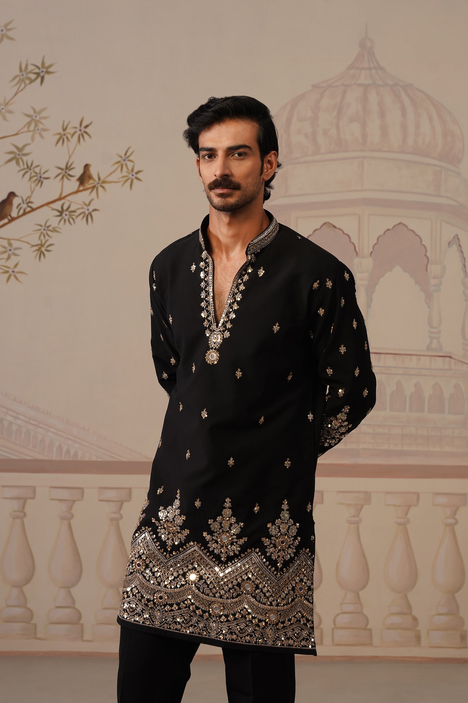 Mehfil Black Kurta Set with Dupatta