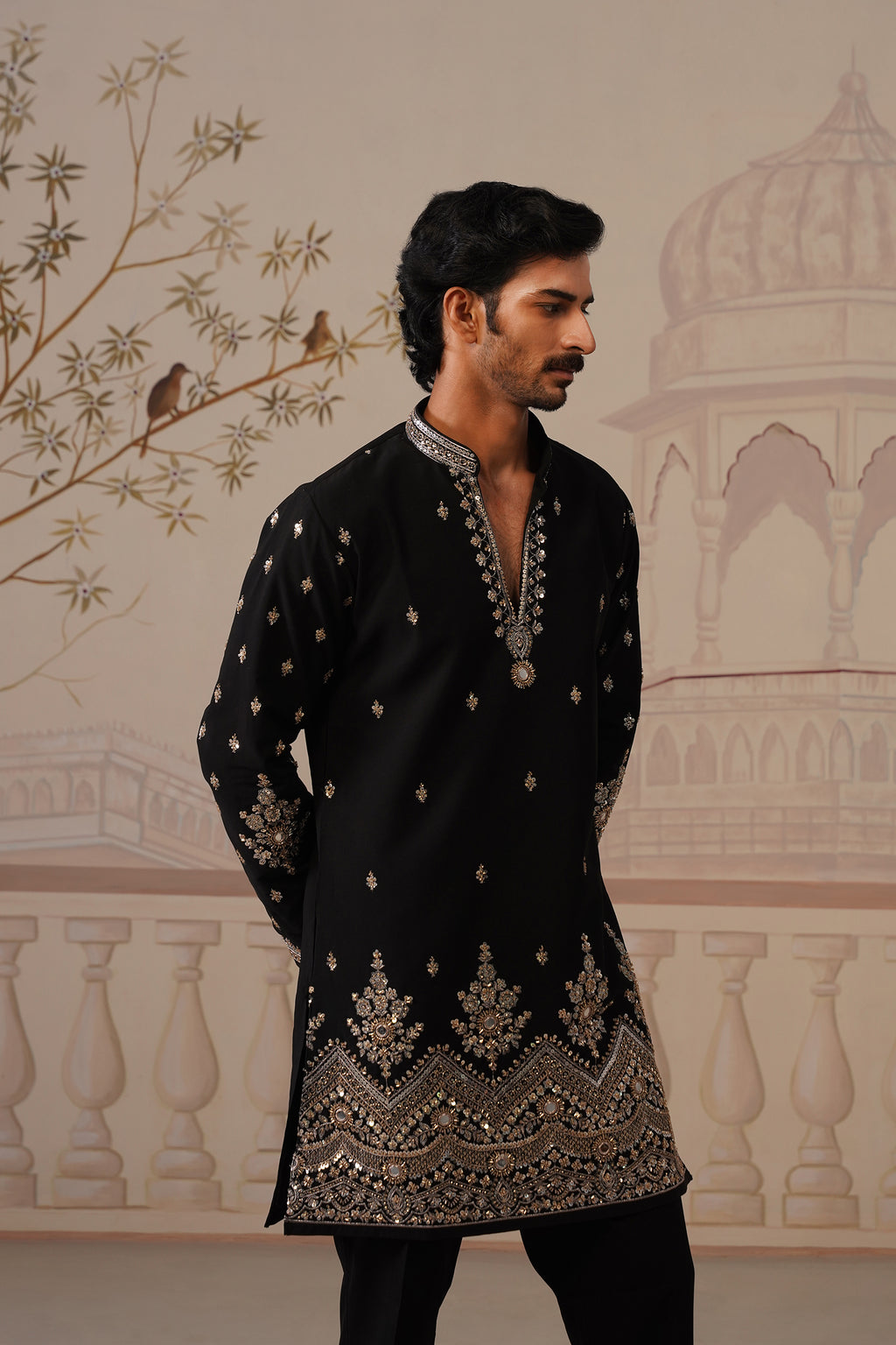 Mehfil Black Kurta Set with Dupatta