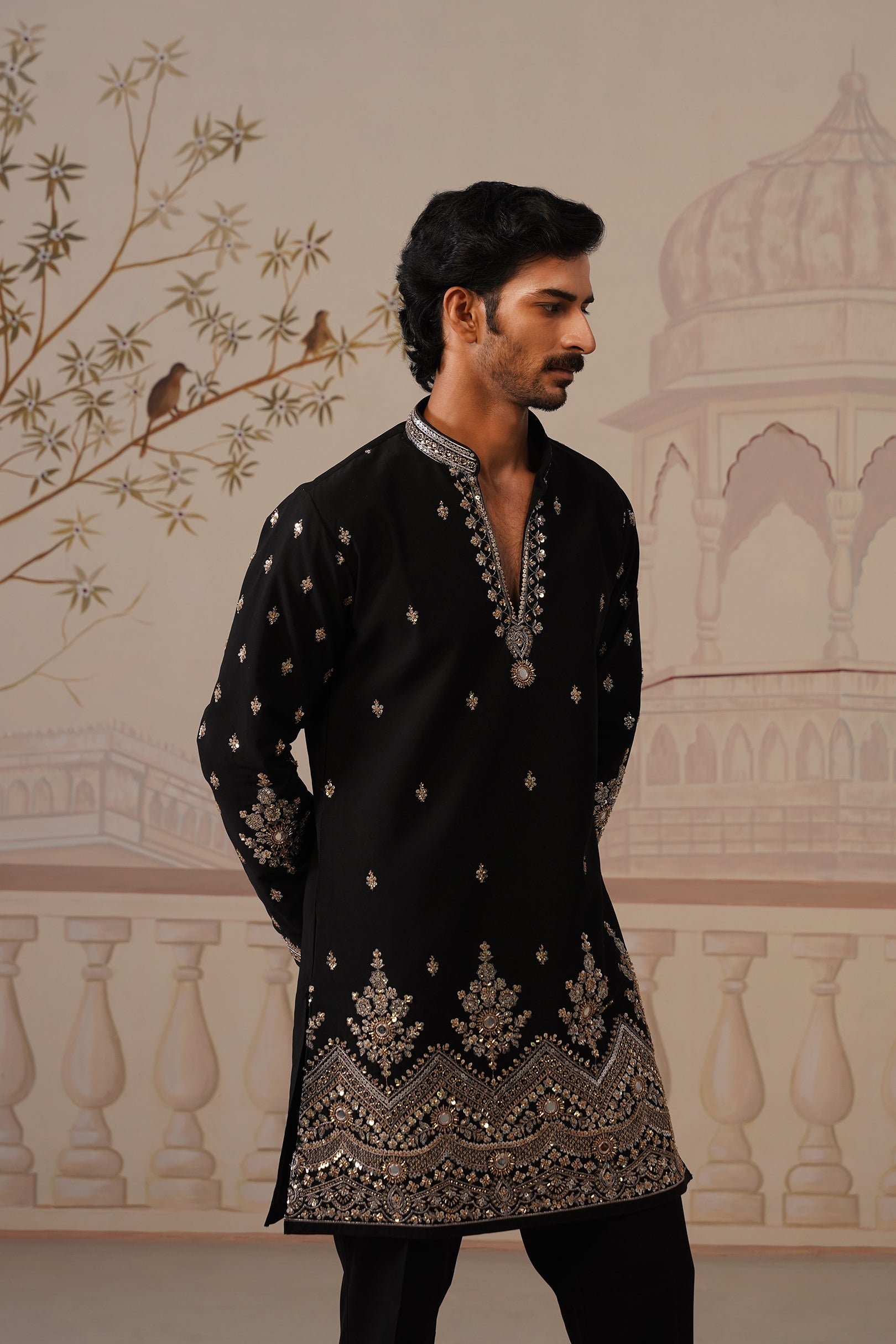 Mehfil Black Kurta Set with Dupatta