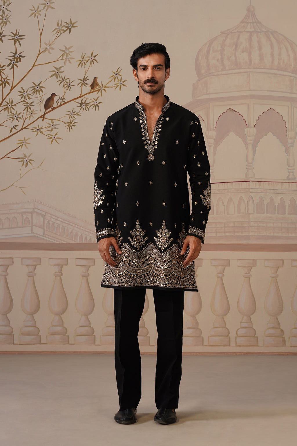 Mehfil Black Kurta Set with Dupatta