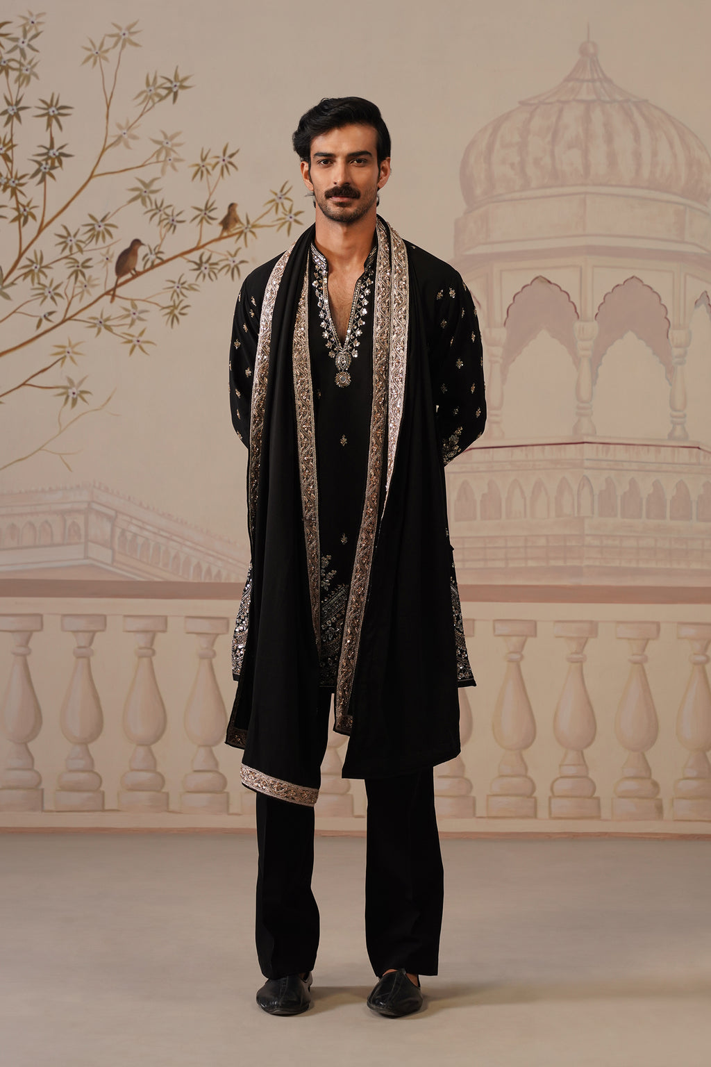 Mehfil Black Kurta Set with Dupatta