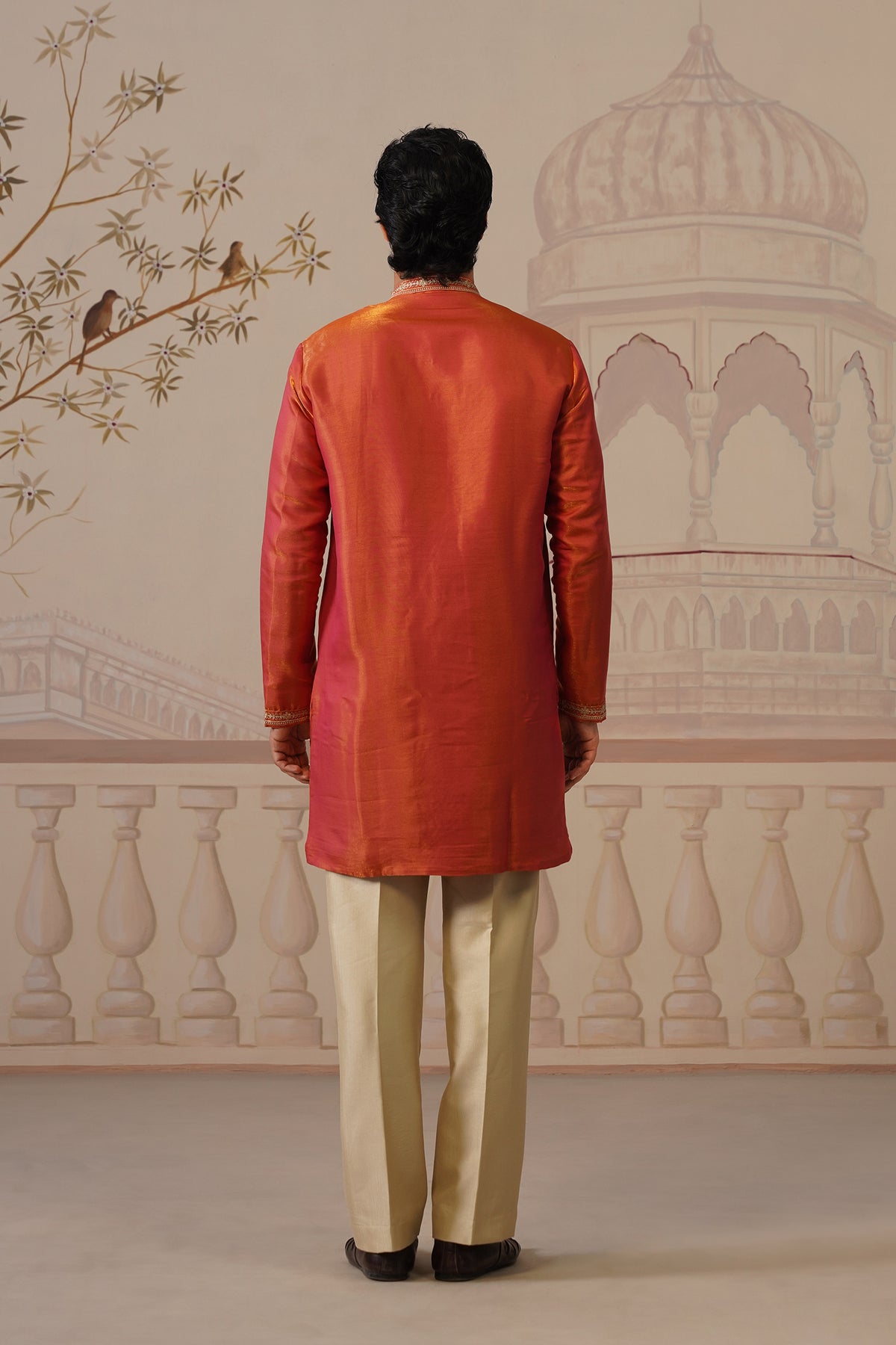 Arun Embellished Tissue Kurta & Trouser Set