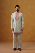 Aafreen — Sage Blue Multicolor Threadwork Kurta Set with Dupatta