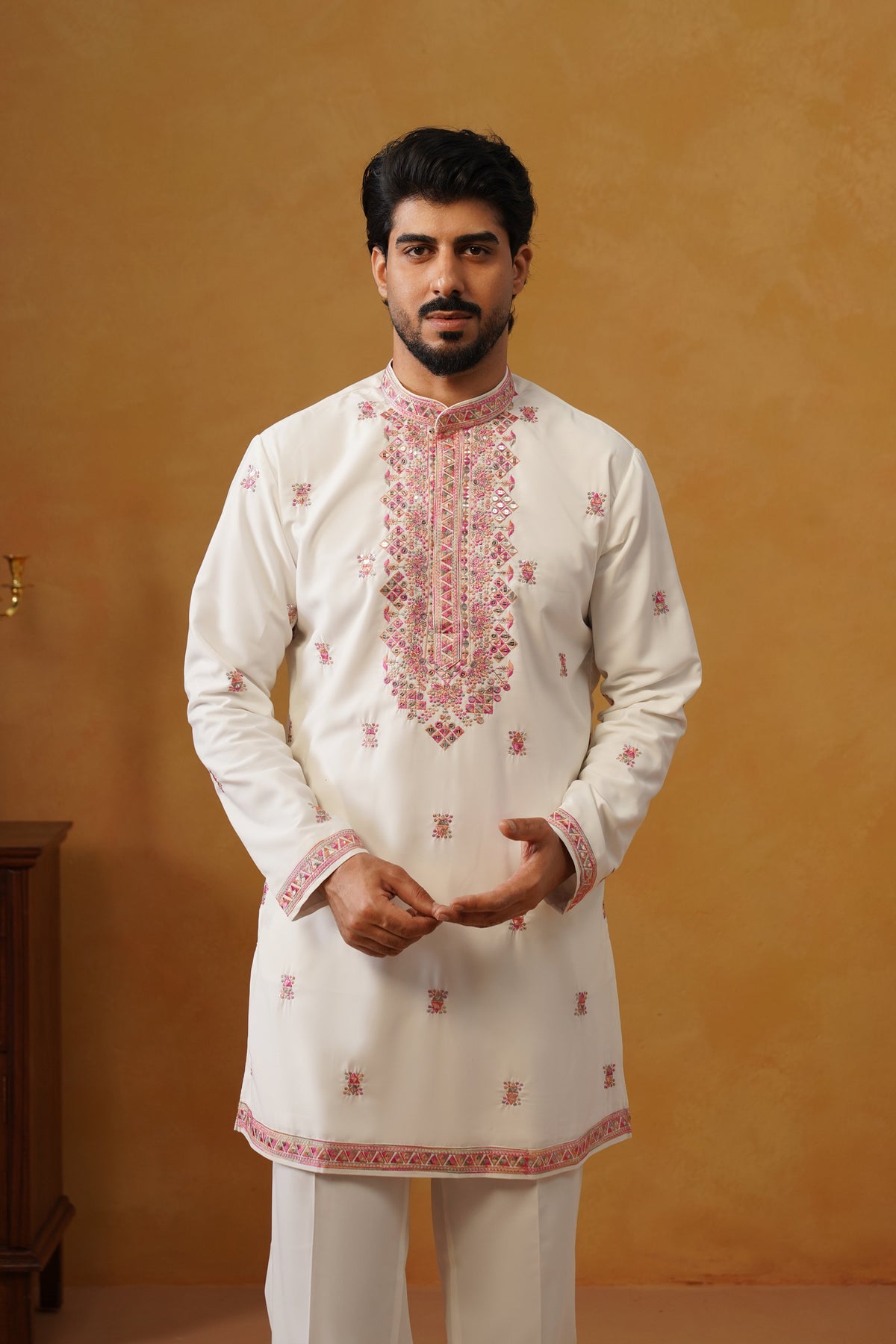 Aafreen — Pearl Ivory Multicolor Threadwork Kurta Set with Dupatta