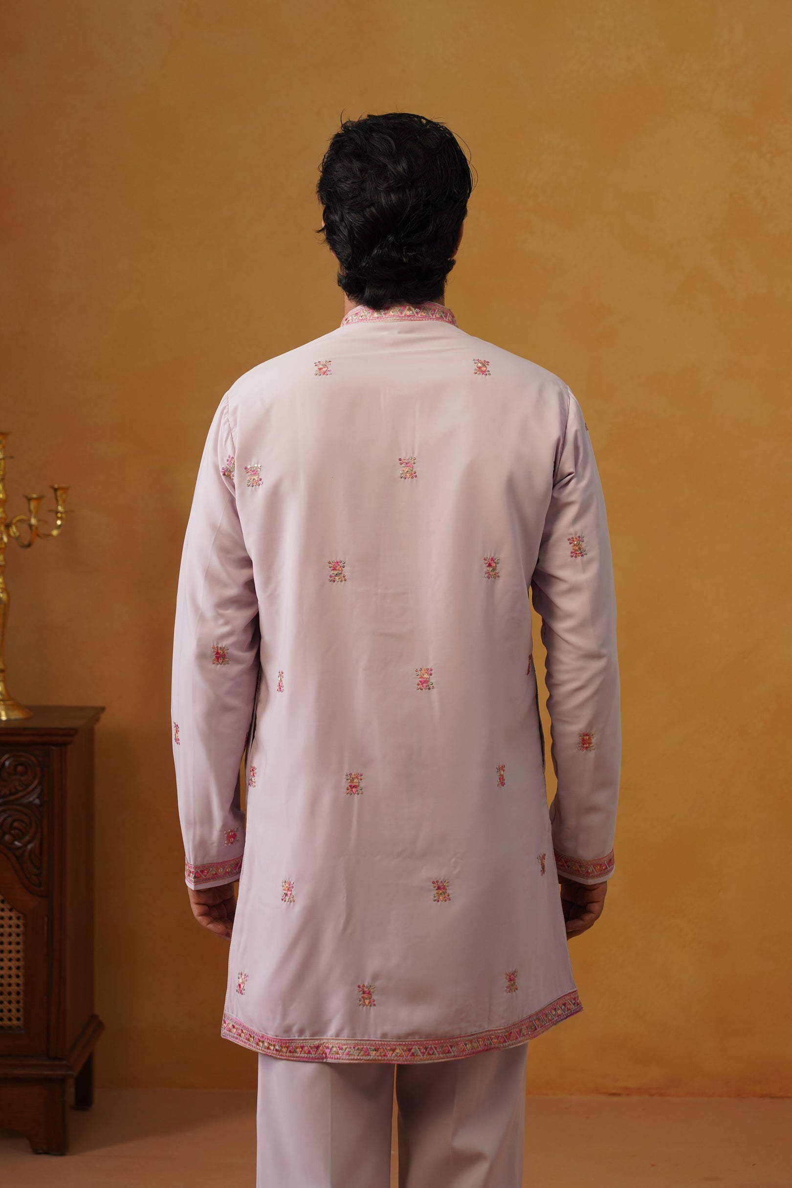 Aafreen — Lavender Multicolor Threadwork Kurta Set with Dupatta